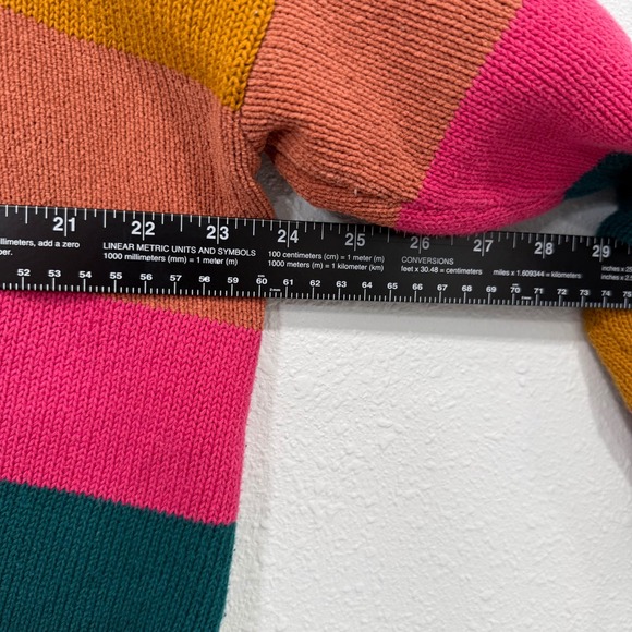 Billabong Striped Crew Neck Sweater Multicolored Size M - Picture 4 of 7